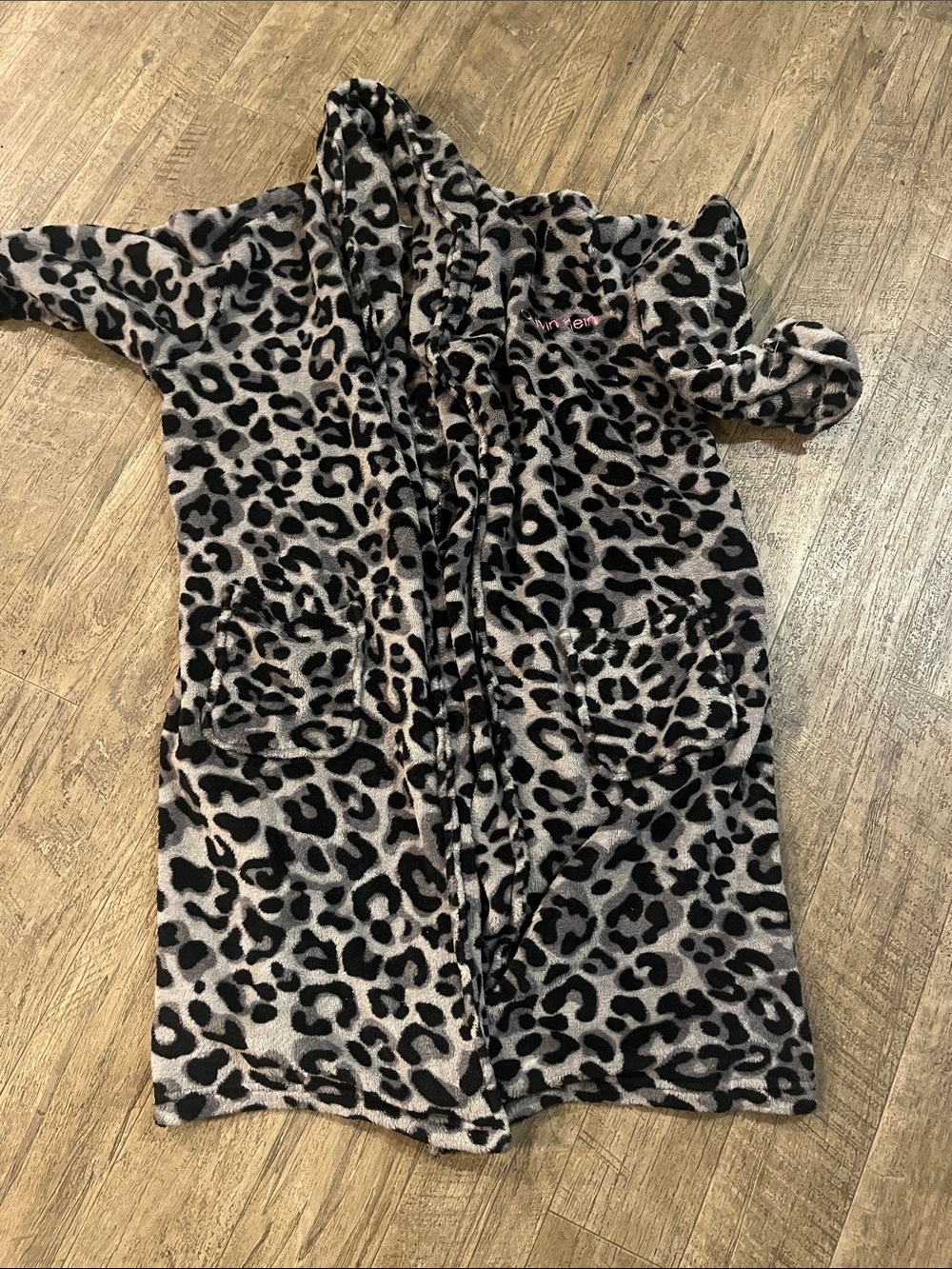 Calvin Klein Kids  Robe - Gray & Black